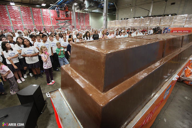 أكبر لوح شوكولاتة في العالم وزنه أكثر من 5 أطنان