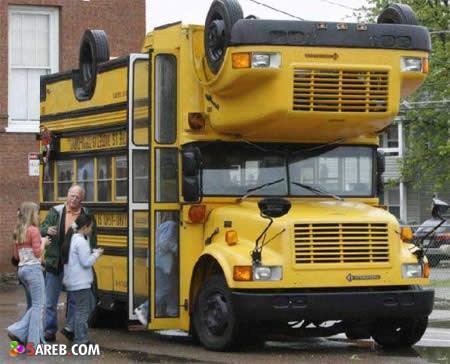 حافلات مدرسية ليست كالتي ركبنا بها ونحن تلاميذ