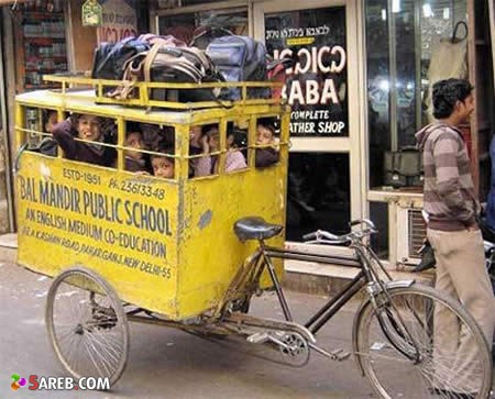 حافلات مدرسية ليست كالتي ركبنا بها ونحن تلاميذ