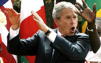 جنون الرئيس بوش بالصور
